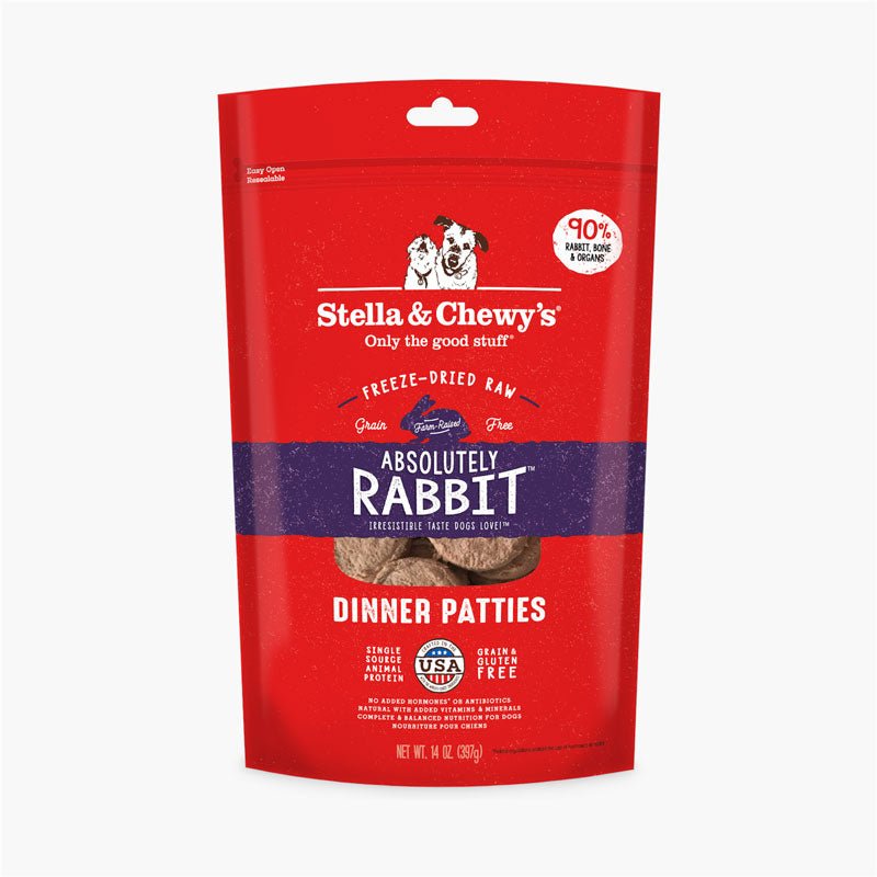 Stella & Chewy's Freeze-Dried Raw Dinner Patties | Absolutely Rabbit (14oz) - CreatureLand