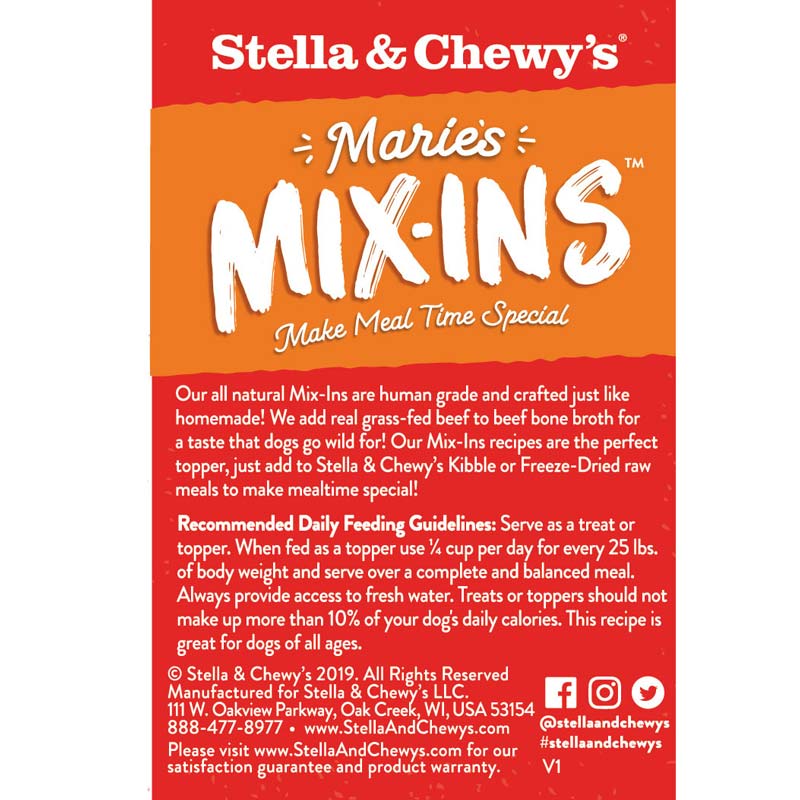 Stella & Chewy's Marie’s Mix-Ins | Beef & Pumpkin Meal Enhancer (5.5oz) - CreatureLand