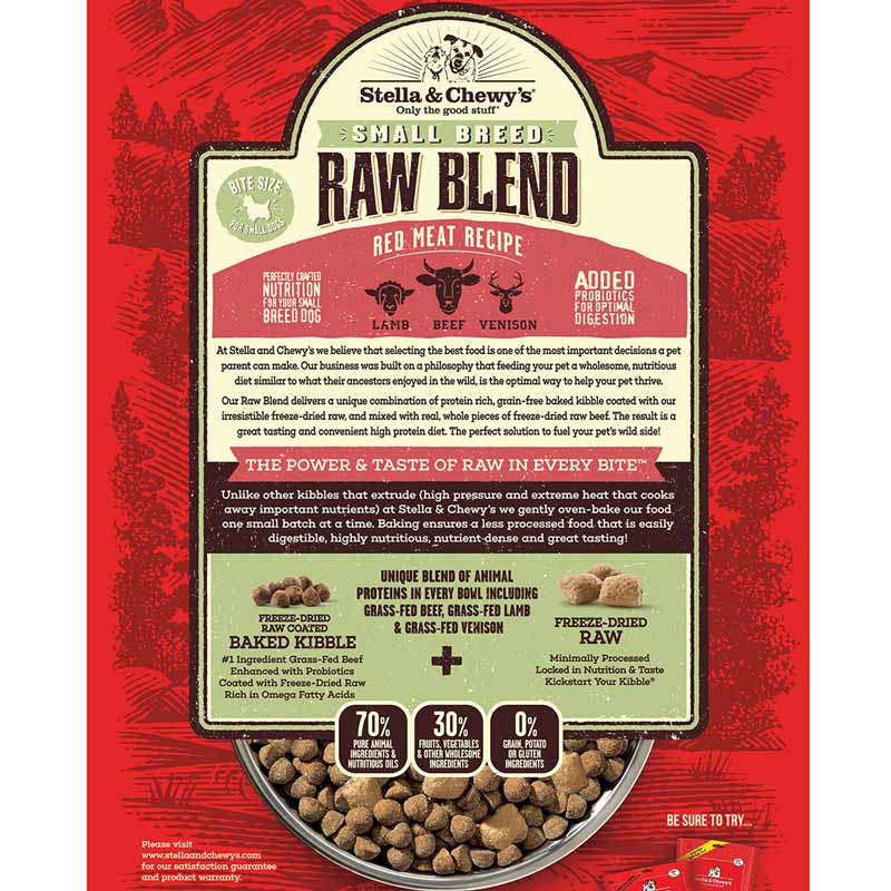 Stella & Chewy's Raw Blend Kibble For Small Breeds | Red Meat (2 Sizes) - CreatureLand
