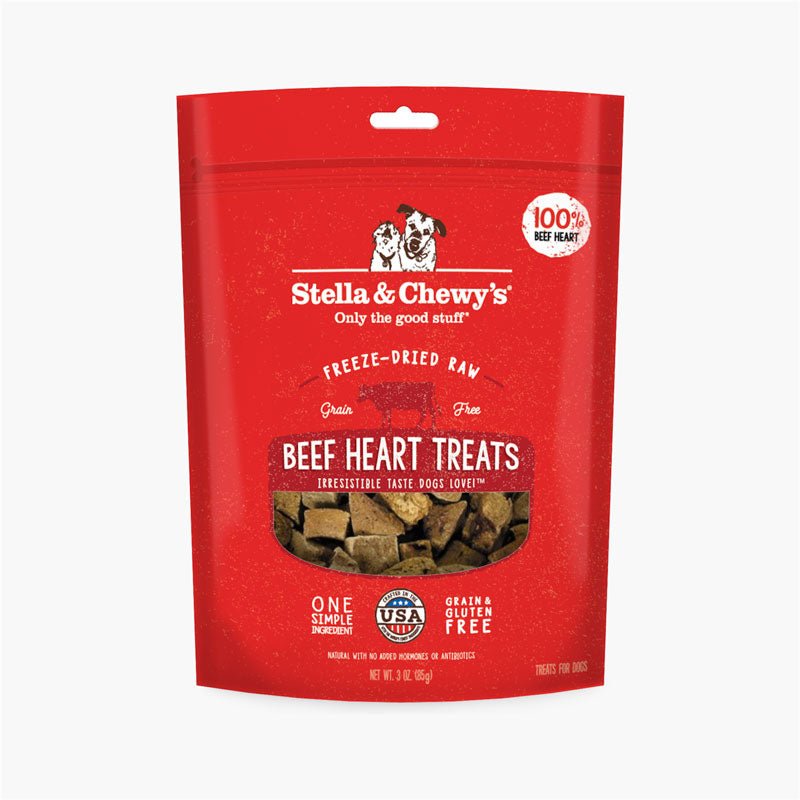 Stella & Chewy's Single Ingredient | Beef Heart Freeze-Dried Raw Dog Treats (3oz) - CreatureLand