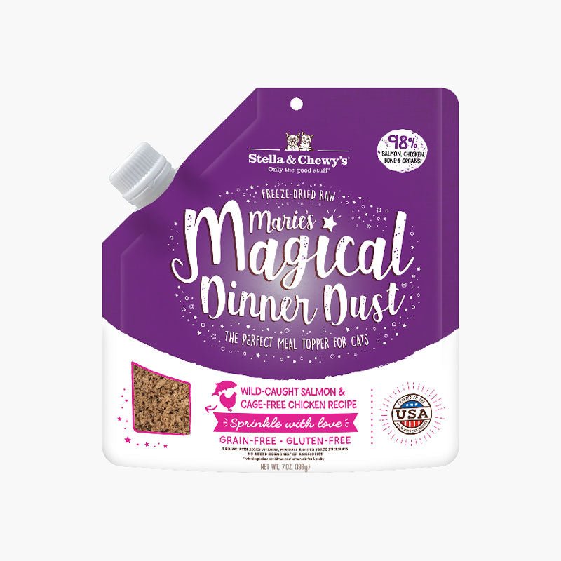 Stella & Chewy's Stella & Chewy’s Marie’s Magical Dinner Dust - Salmon & Chicken Freeze-Dried Cat Food Topper ( 7oz ) - CreatureLand