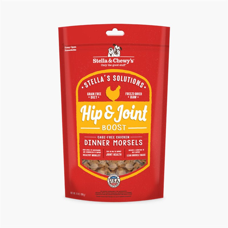 Stella & Chewy's Stella’s Solutions | Hip & Joint Boost Chicken Freeze-Dried Dog Food (13oz) - CreatureLand