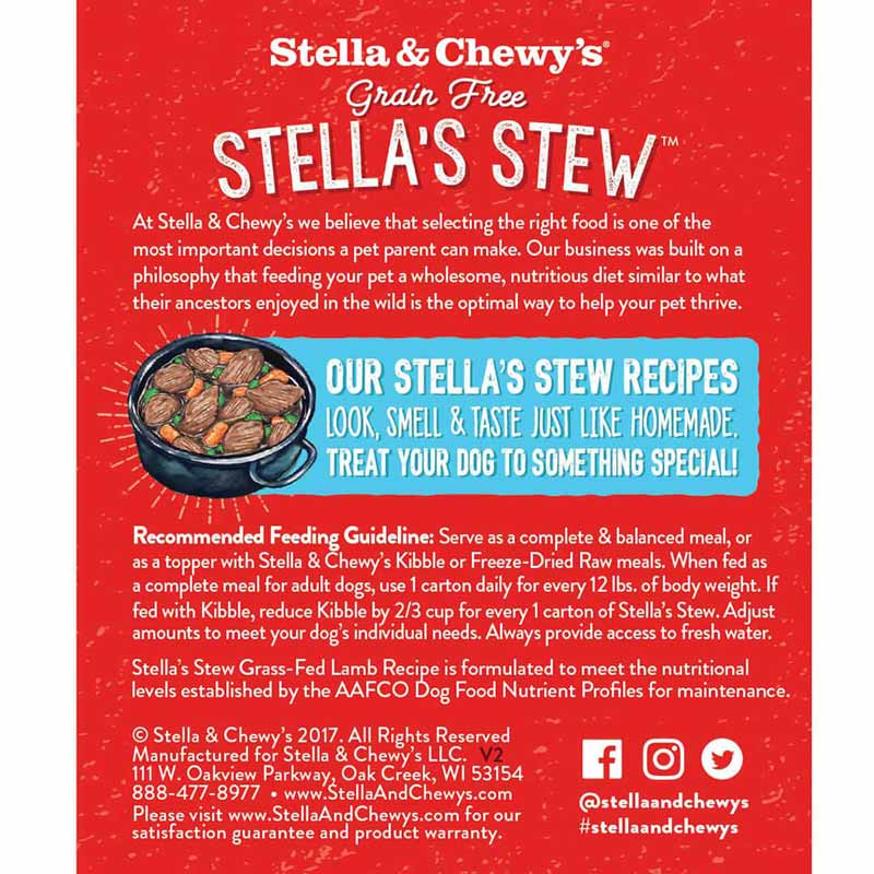 Stella & Chewy's Stella's Stew | Grass-Fed Lamb (11oz) - CreatureLand