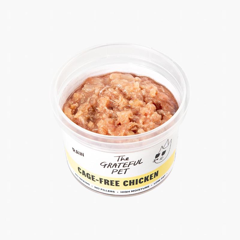 The Grateful Pet Cat Raw Food | Cage-Free Chicken - 1.02kg (12 x 85g tubs) - CreatureLand