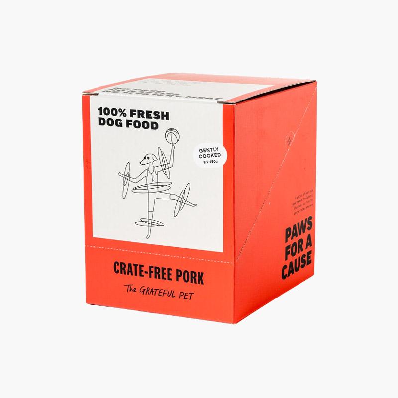 The Grateful Pet Gently Cooked Crate-Free Pork - 2kg (250g x 8) - CreatureLand