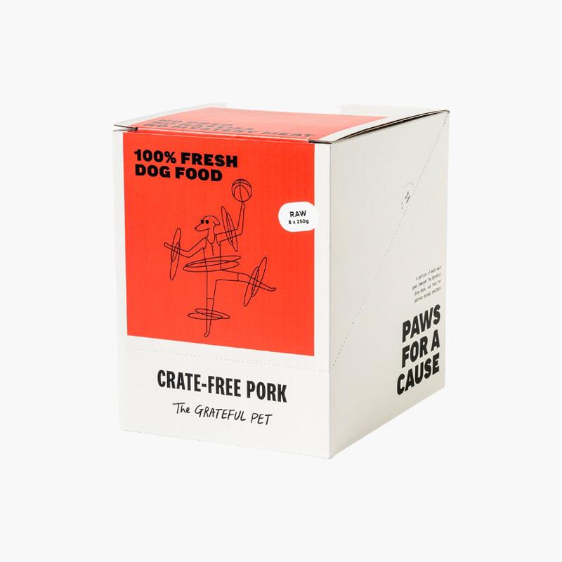 The Grateful Pet Raw Crate-Free Pork - 2kg (250g x 8) - CreatureLand