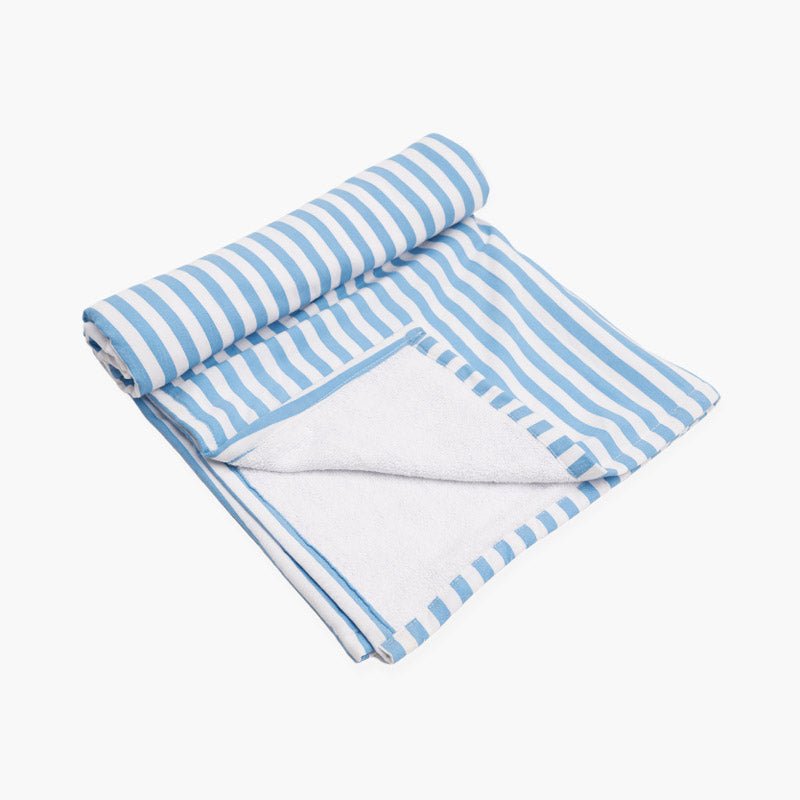 The Paws Cabana Blue Stripes Towel - CreatureLand