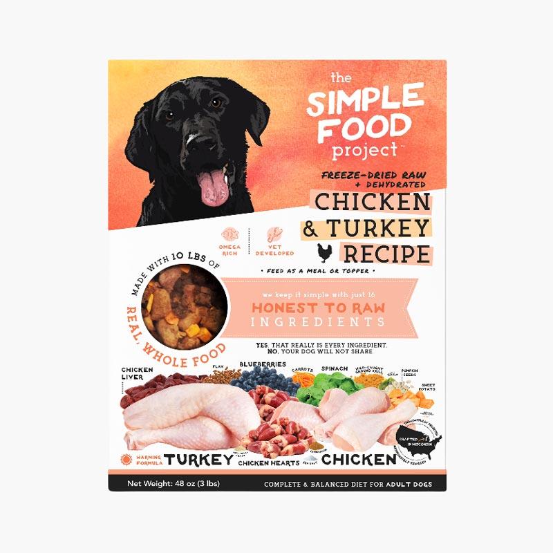 The Simple Food Project Freeze Dried Raw Dog Food - Chicken & Turkey - CreatureLand