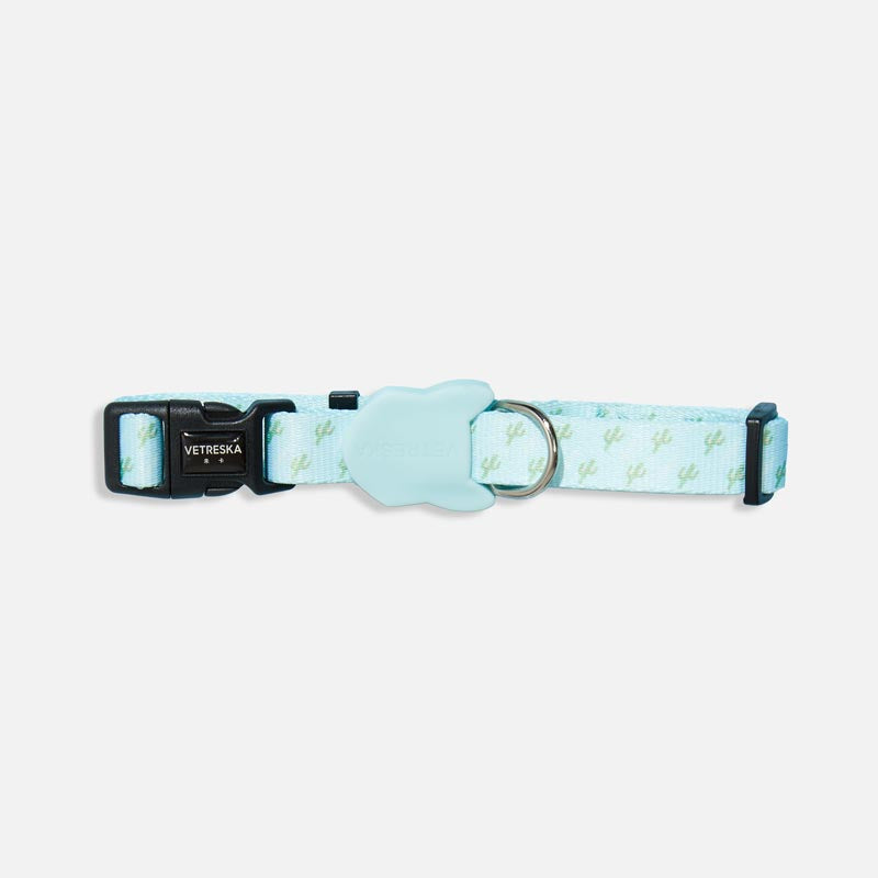 Vetreska Dog Collar - Blue Cactus | CreatureLand.