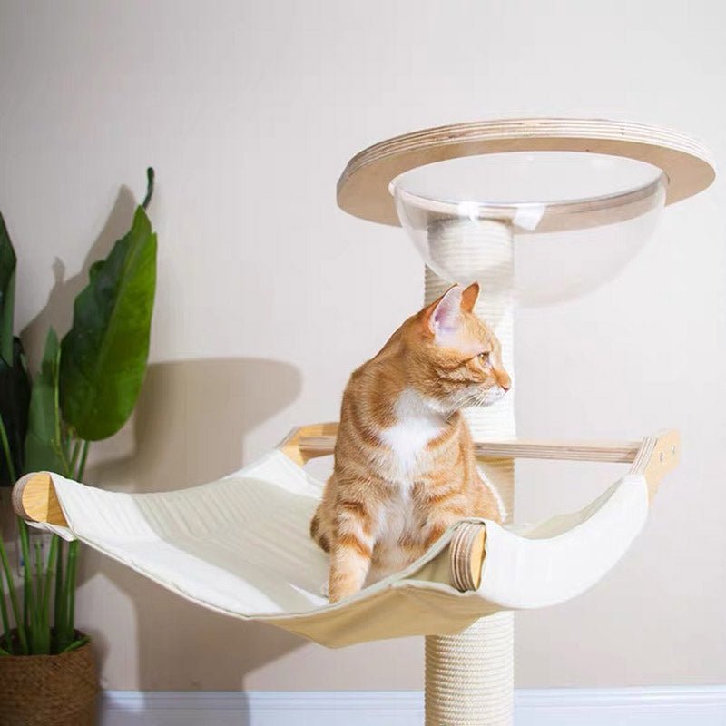 Wakupet Space Bowl Cat Tree with Hammock (2 Colours) - CreatureLand