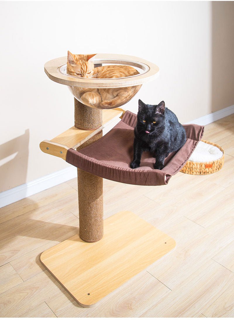Wakupet Space Bowl Cat Tree with Hammock (2 Colours) - CreatureLand