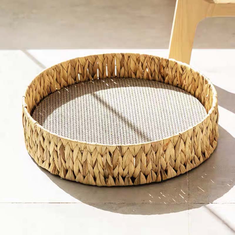 Wakupet – Weaved Nest Rattan Cat Scratcher | CreatureLand.